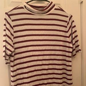 Maroon striped shirt
